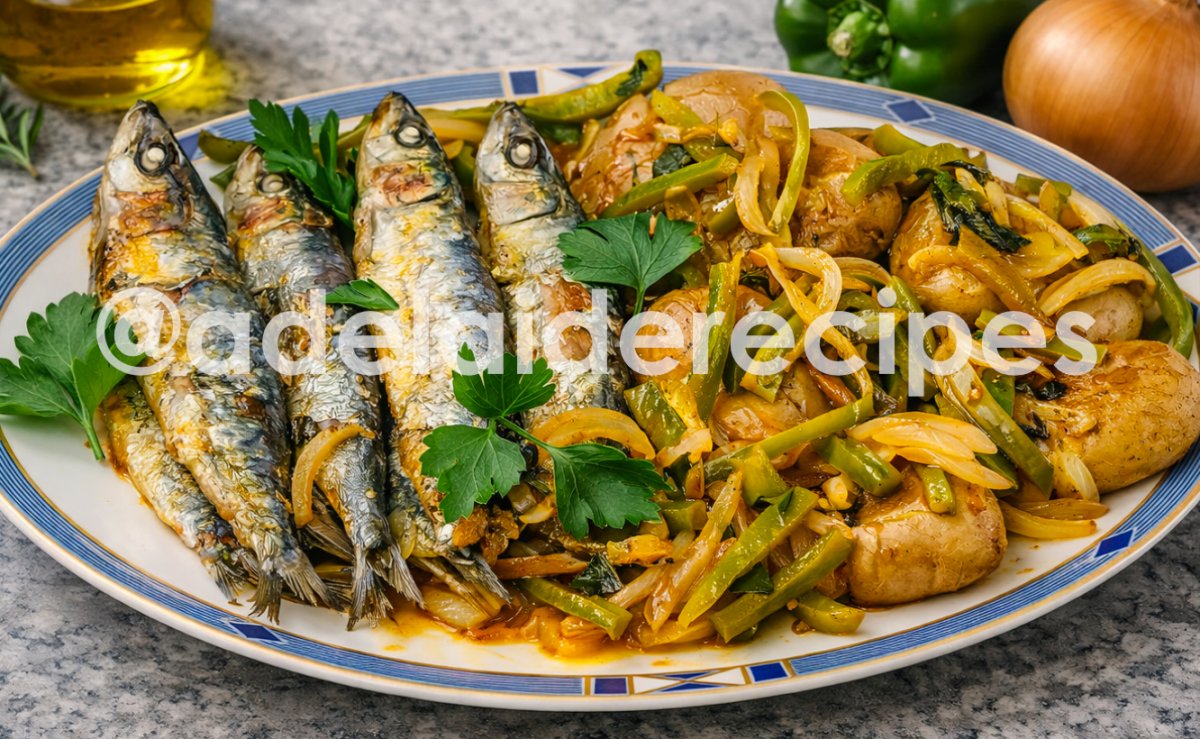 Sardinhas no Forno com Batatas à Murro e Cebolada | Receita Portuguesa Tradicional