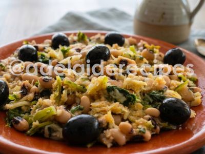 Migas de Bacalhau com Grelos, Feijão-Frade e Broa | Receita Autentica