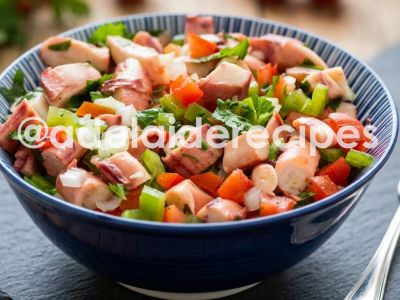 Salada de Tentáculos de Pota com Pimento | Receita Refrescante e Saudável