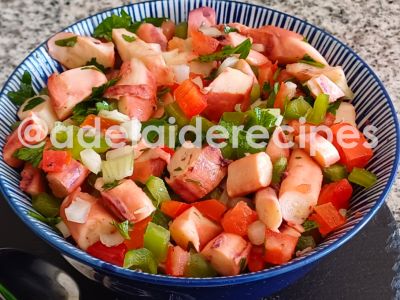 Salada de Tentáculos de Pota com Pimento | Receita Refrescante e Saudável