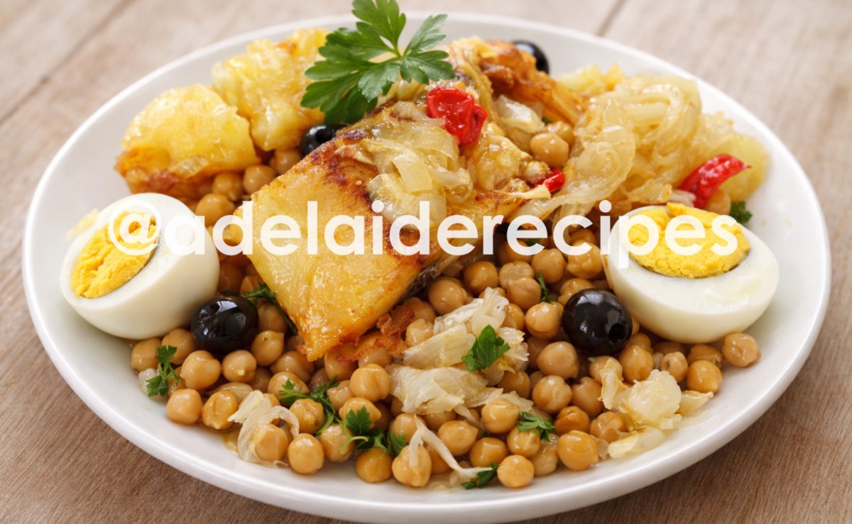 Bacalhau Assado com Grão de Bico | Receita Tradicional Portuguesa