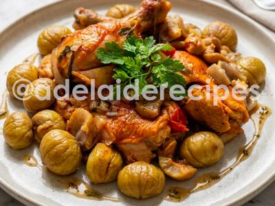 Frango na Púcara com castanhas