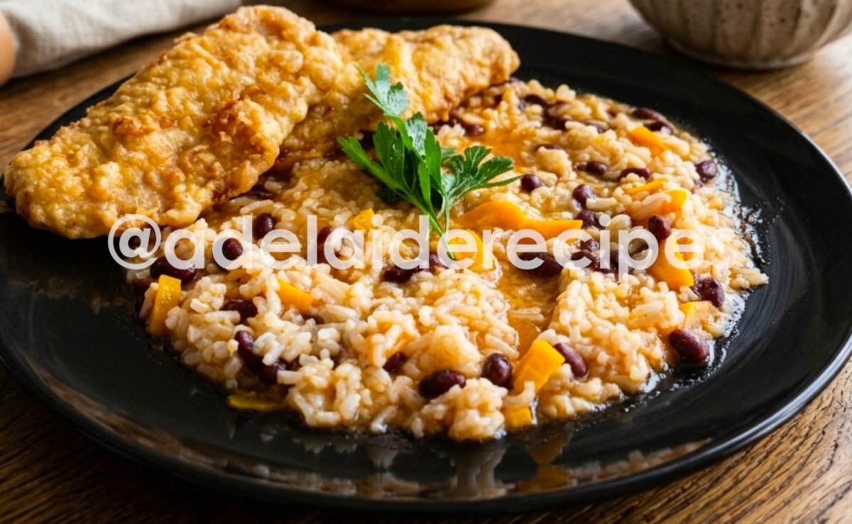 Filetes de Pescada com Arroz de Feijão Malandrinho à Portuguesa
