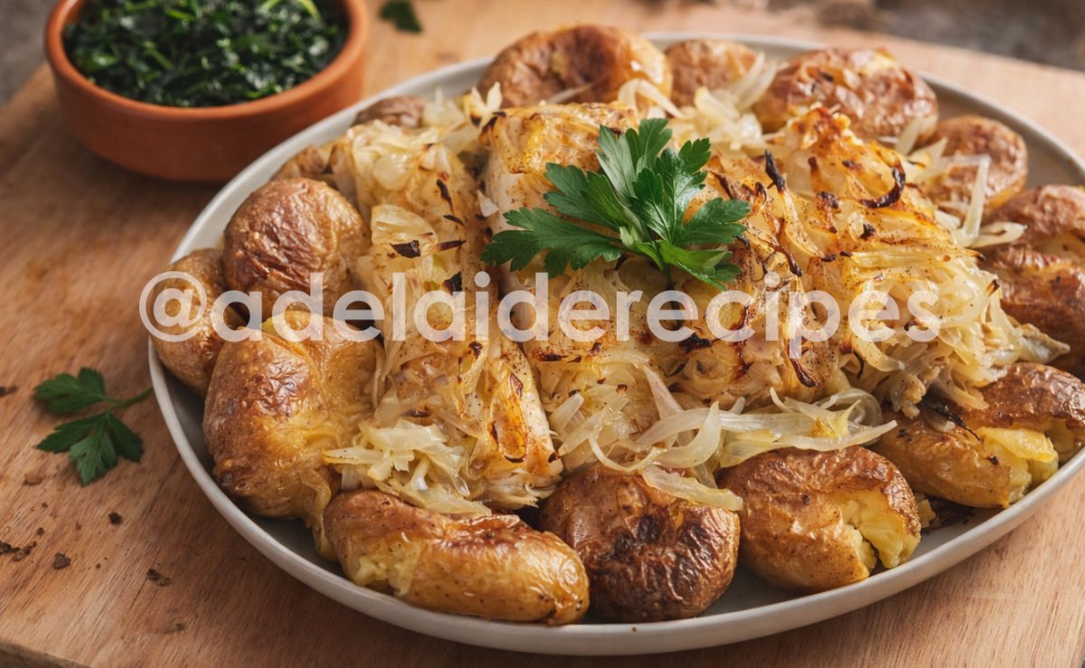 Bacalhau à Lagareiro | Traditional Portuguese Baked Cod with Smashed Potatoes