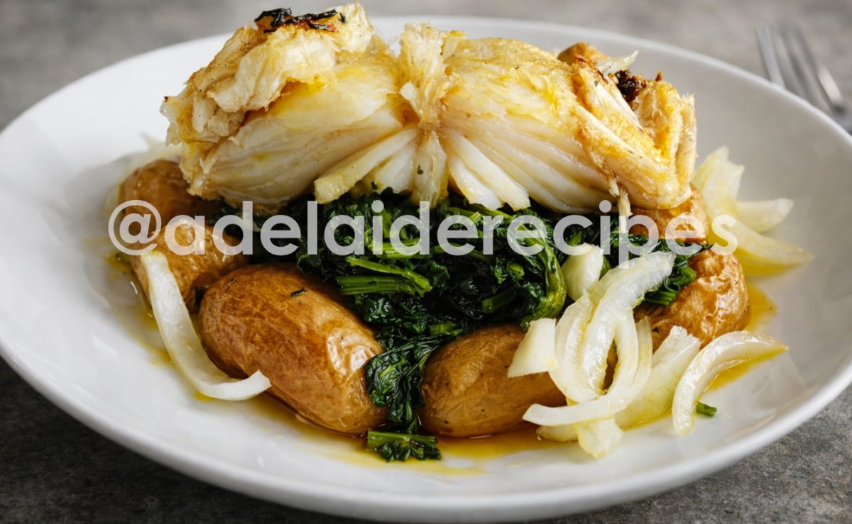 Receita de Bacalhau Assado e Grelos