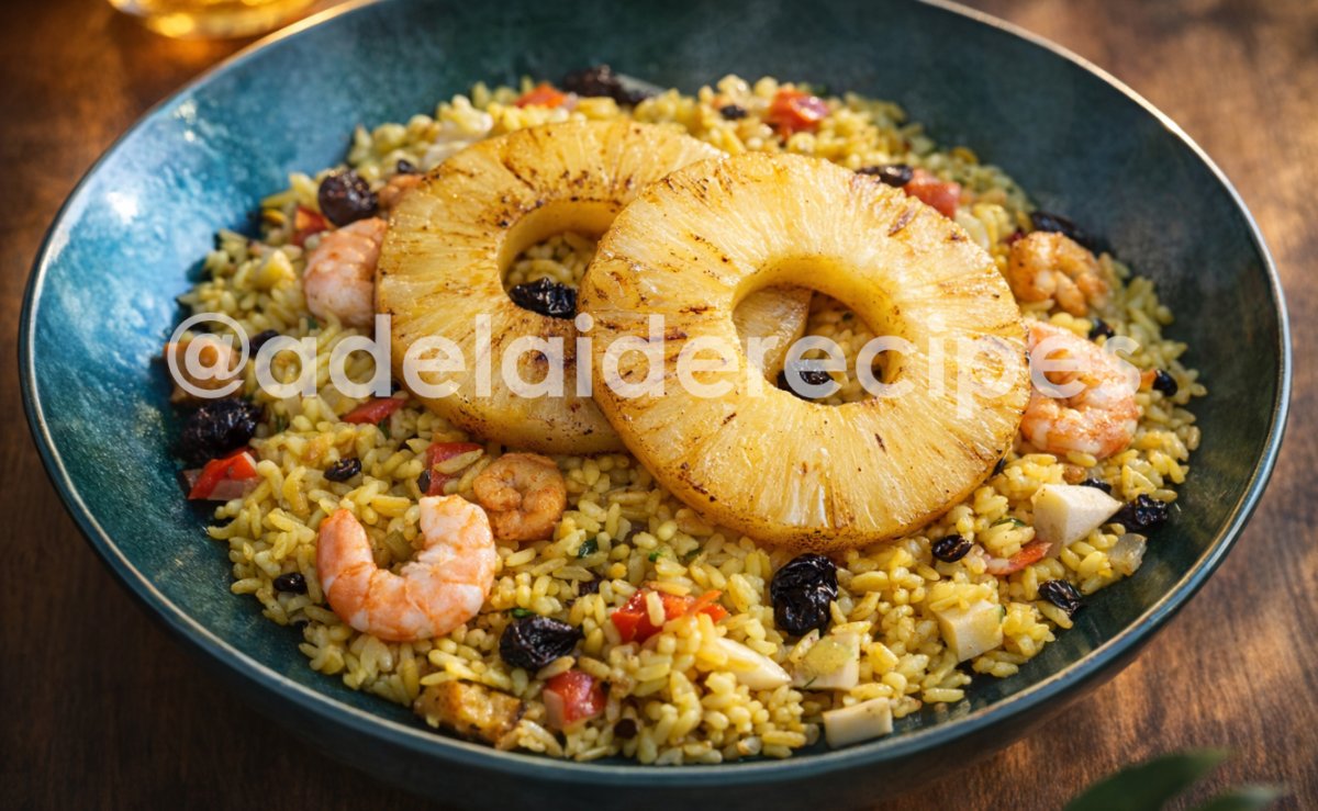 Jambalaya de Peru, Bacon e Camarões