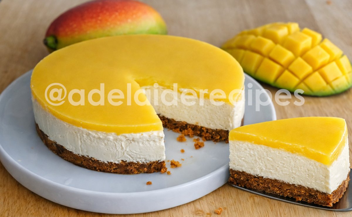 No-Bake Mango Cheesecake | Creamy, Refreshing and Easy to Make!