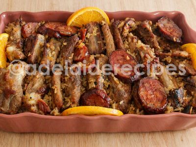 Spare ribs rice with chorizo in the oven | Portuguese Recipe