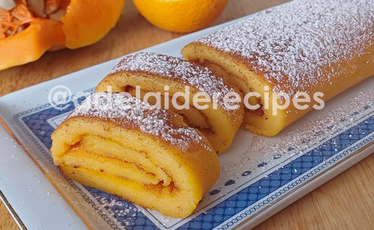 Moist Portuguese Pumpkin Roll Cake | Easy & Fluffy